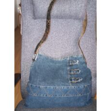 Vuoritettu farkkulaukku